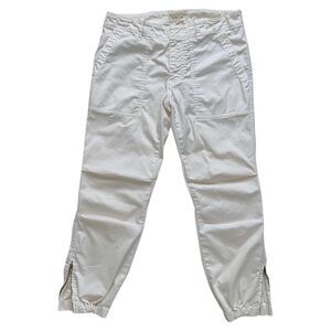 Nili Lotan Womens Cropped French Military Pants Mid-Rise Stretch White Size 2